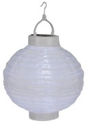 Fehér kültéri napelemes LED lampion, ø 20 cm - Star Trading
