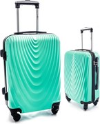 Zöld 2 részes keményfedeles bőröndszett „Motion” - M, L + M, XL