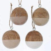 Boltze 4 db-os Nurto fa karácsonyfadísz szett 5 cm