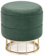 Taburet MINTY átm. 37 cm zöld/arany