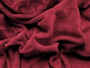 SOFT bordó mikroplüss lepedő 180x200 cm