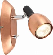 Candellux Cross Réz fali lámpa 1xGU10 fém állítókapcsoló