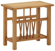 tömör tölgyfa magazinasztal 45 x 27 x 42 cm