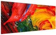 Kép - Kékítő absztrakció ecsettel (120x50 cm)