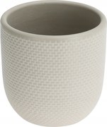 Weave M virágcserép (14,5x14,5x14 cm) krémszínű, matt textúrával