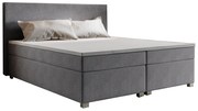 Franciaágy  Boxspring 140 cm Simon (szürke) (matraccal, tárolóhely nélkül). Akció -17%. 1047329