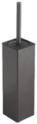Viva NERO WC-kefe tartó - szögletes - fürdőszobai kiegészítő - GUNMETAL - fegyverszürke