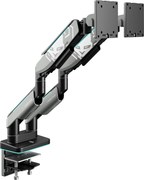 Dupla monitortartó 35" RGB, szürke-fekete: Diablo X-Arm Dual