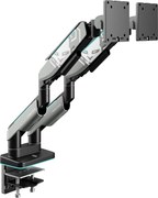 Képernyőállvány két 35 hüvelykes monitorhoz, szürke-fekete RGB X-Arm Dual