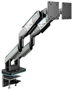 Képernyőállvány két 49 hüvelykes monitorhoz, szürke-fekete RGB X-Arm Dual