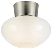 Fehér-ezüstszínű mennyezeti lámpa üveg búrával Malaga – Markslöjd