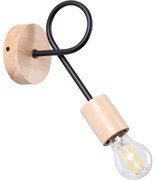 Sollux SL.1476 - Fali lámpa EMBER 1xE27/15W/230V fekete/bézs/bükkfa