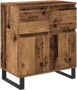 vidaXL Széf fiókkal Öreg fa 60 x 35 x 70 cm Műszaki fa és vas