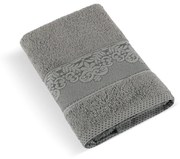 Bellatex Orchidea kollekció sötétszürke frottír  fürdőlepedő, 70 x 140 cm, 70 x 140 cm