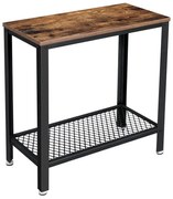 Rusztikus oldalasztal, éjjeliszekrény hálós polccal 60 x 30 x 60 cm