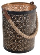 In Decor Fém gyertyatartó Dot fekete, 15 x 15 x 20cm, S