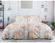 Fehér-terrakotta színű egyszemélyes krepp ágyneműhuzat 140x200 cm Caraway – B.E.S.