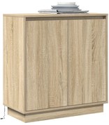 LED-es oldalszekrény Sonoma tölgy színben - 71 x 34,5 x 75 cm - Mérnökelt fából készült