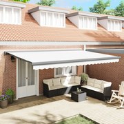 Automatikus behúzható napernyő fehér 500x300 cm