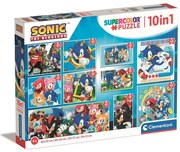 Sonic a sündisznó Heroes Rivals 10 az 1-ben puzzle Clementoni