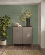 TRAY Szürke - Mercure tölgy magas Komód 2 ajtós 121 cm