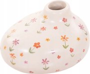 Kis Gömbölyű Blüm Váza, Apró Virágokkal, Kerti Váza