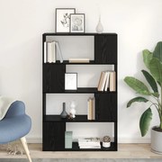 Szórakoztató központ Fekete tölgy Mérnöki fa 80 x 24 x 124 cm