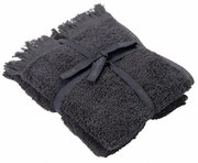 Sötétszürke pamut törölköző szett 2 db-os 30x50 cm FRINO – Blomus