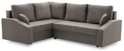 Grande Plus sarokkanapé, baloldali, szövet anyag, szürke