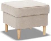 Uszak lábtartó, bársony, bézs