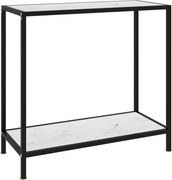 vidaXL fehér edzett üveg tálalóasztal 80 x 35 x 75 cm