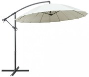 fehér függő napernyő alumínium rúddal 3 m