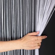 Spagetti jacquard kész 100x250 fehér Fabio