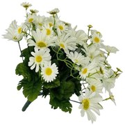 Krémszínű mű százszorszép csokor 40cm