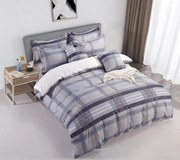 3 részes ágyneműhuzat Krepp polycotton Olivia kék 200x140cm+90x70cm TiaHome