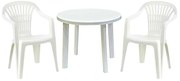 Telde 2 személyes kerti bútorszett Flen székekkel - Fehér SX