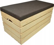 Láda Tároló Doboz Nagy Puff Fa Fenyő