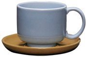 Világoskék-barna agyagkerámia csésze Amare – Hübsch