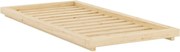 Natúr színű borovi fenyő egyszemélyes ágy ágytámla nélkül, ágyráccsal 90x200 cm Dock – Karup