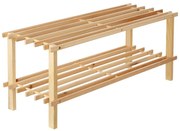 Natúr színű jegenyefenyő cipőtartó – Premier Housewares