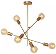 Lucide 21119/06/02 - Rúddal szerelt LESTER csillár 6xE27/40W/230V