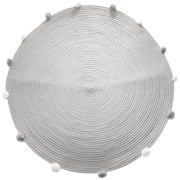 POMPOME szürke kerek szőnyeg pomponokkal 90 cm