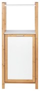 Fehér-natúr színű bambusz fürdőszobai polcos állvány 40x95 cm Finja – Wenko