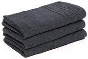 Bella sötétszürke 100% pamut gyerek törölköző 30x50 cm, 100% pamut