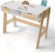 Gyerek íróasztal  magasságban állítható tárolóhellyel fehér