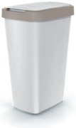 Szemeteskosár színes tetővel, 45 l, barna / szürke