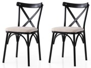 Ekol Cream and Black étkezőszékek, 2 db