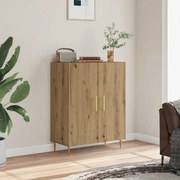 kézműves tölgy színű szerelt fa tálalószekrény 69,5x34x90 cm