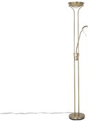 Modern állólámpa bronz olvasólámpával, beépített LED-del, dim to warm - Diva