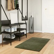 HUARTE erdőzöld rövid szálú puha és mosható szőnyeg 60 x 110 cm